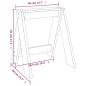 Preview: ARDEBO.de - Hocker 2 Stk. 40x40x45 cm Massivholz Kiefer