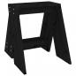 Preview: Hocker 2 Stk. Schwarz 40x40x45 cm Massivholz Kiefer