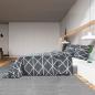 Preview: Bettwäsche-Set Grau 240x220 cm Baumwolle