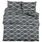Preview: Bettwäsche-Set Grau 240x220 cm Baumwolle