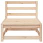 Preview: Gartensofa ohne Armlehnen mit Fußhocker Massivholz Kiefer