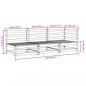 Preview: Gartensofa 3-Sitzer Massivholz Kiefer