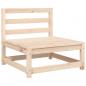 Preview: Gartensofa ohne Armlehnen mit Kissen Massivholz Kiefer