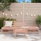 Preview: Gartensofa ohne Armlehnen mit Hocker Massivholz Douglasie