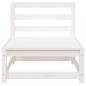 Preview: Gartensofa 3-Sitzer Weiß Massivholz Kiefer