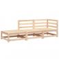 Preview: Gartensofa mit Fußhocker 2-Sitzer Massivholz Kiefer