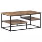 Preview: Couchtisch 90x50x39 cm Recyceltes Massivholz Teak