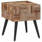 Preview: ARDEBO.de - Beistelltisch 40x40x45 cm Recyceltes Massivholz Teak