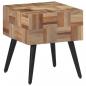 Preview: Beistelltisch 40x40x45 cm Recyceltes Massivholz Teak