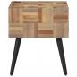 Preview: Beistelltisch 40x40x45 cm Recyceltes Massivholz Teak