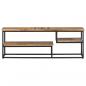 Preview: TV-Schrank 110x30x39 cm Recyceltes Massivholz Teak