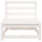Preview: Gartensofa ohne Armlehnen Weiß 70x70x67 cm Massivholz Kiefer