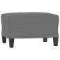 Preview: 3-Sitzer-Sofa mit Hocker Dunkelgrau 180 cm Mikrofasergewebe