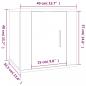 Preview: TV-Wandschrank Braun Eichen-Optik 40x34,5x40 cm