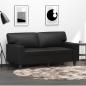 Preview: ARDEBO.de - 2-Sitzer-Sofa Schwarz 120 cm Kunstleder