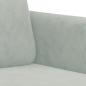 Preview: 3-Sitzer-Sofa Hellgrau 180 cm Samt