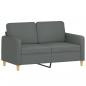 Preview: 2-Sitzer-Sofa Dunkelgrau 120 cm Stoff