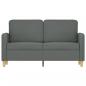 Preview: 2-Sitzer-Sofa Dunkelgrau 120 cm Stoff