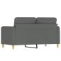 Preview: 2-Sitzer-Sofa Dunkelgrau 120 cm Stoff