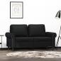 Preview: ARDEBO.de - 2-Sitzer-Sofa Schwarz 120 cm Kunstleder
