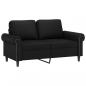 Preview: 2-Sitzer-Sofa Schwarz 120 cm Kunstleder