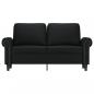 Preview: 2-Sitzer-Sofa Schwarz 120 cm Kunstleder