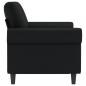 Preview: 2-Sitzer-Sofa Schwarz 120 cm Kunstleder