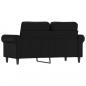 Preview: 2-Sitzer-Sofa Schwarz 120 cm Kunstleder