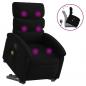 Preview: Massagesessel mit Aufstehhilfe Schwarz Stoff