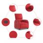 Preview: Relaxsessel mit Aufstehhilfe Rot Kunstleder