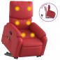 Preview: Massagesessel mit Aufstehhilfe Rot Kunstleder