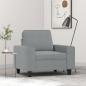 Preview: ARDEBO.de - Sessel Hellgrau 60 cm Stoff