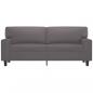 Preview: 2-Sitzer-Sofa Grau 140 cm Kunstleder