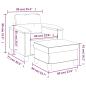 Preview: Sessel mit Hocker Cappuccino-Braun 60 cm Kunstleder