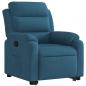 Preview: Relaxsessel mit Aufstehhilfe Blau Samt