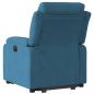Preview: Relaxsessel mit Aufstehhilfe Blau Samt