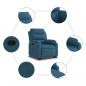 Preview: Relaxsessel mit Aufstehhilfe Blau Samt