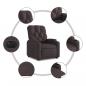 Preview: Relaxsessel mit Aufstehhilfe Elektrisch Dunkelbraun Stoff