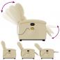 Preview: Elektrischer Massagesessel mit Aufstehhilfe Creme Stoff