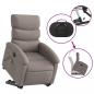 Preview: Elektrischer Massagesessel mit Aufstehhilfe Taupe Stoff