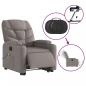 Preview: Elektrischer Massagesessel mit Aufstehhilfe Taupe Stoff