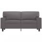 Preview: 2-Sitzer-Sofa Grau 120 cm Kunstleder