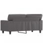 Preview: 2-Sitzer-Sofa Grau 120 cm Kunstleder
