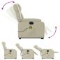 Preview: Massagesessel mit Aufstehhilfe Creme Kunstleder