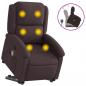 Preview: Massagesessel mit Aufstehhilfe Dunkelbraun Stoff