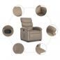 Preview: Relaxsessel mit Aufstehhilfe Cappuccino-Braun Kunstleder