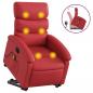 Preview: Massagesessel mit Aufstehhilfe Rot Kunstleder