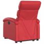 Preview: Massagesessel mit Aufstehhilfe Rot Kunstleder