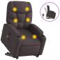 Preview: Massagesessel mit Aufstehhilfe Dunkelbraun Stoff