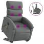 Preview: Massagesessel mit Aufstehhilfe Dunkelgrau Stoff